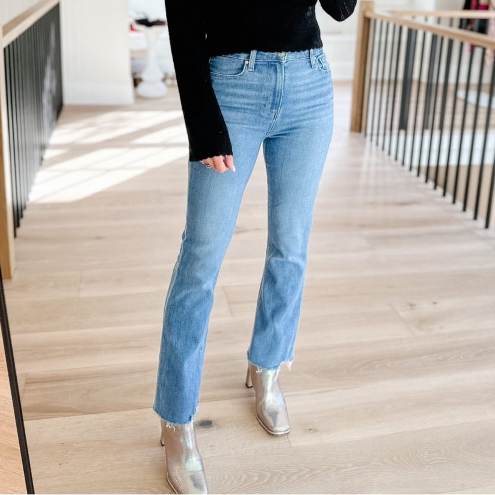 Paige Cindy Raw-Hem Straight Leg Jeans 25 / 0